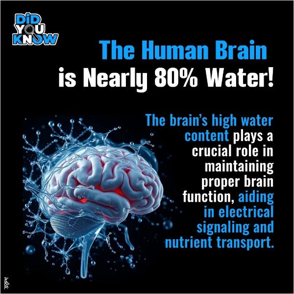 The Human Brain is Nearly 80% Water!